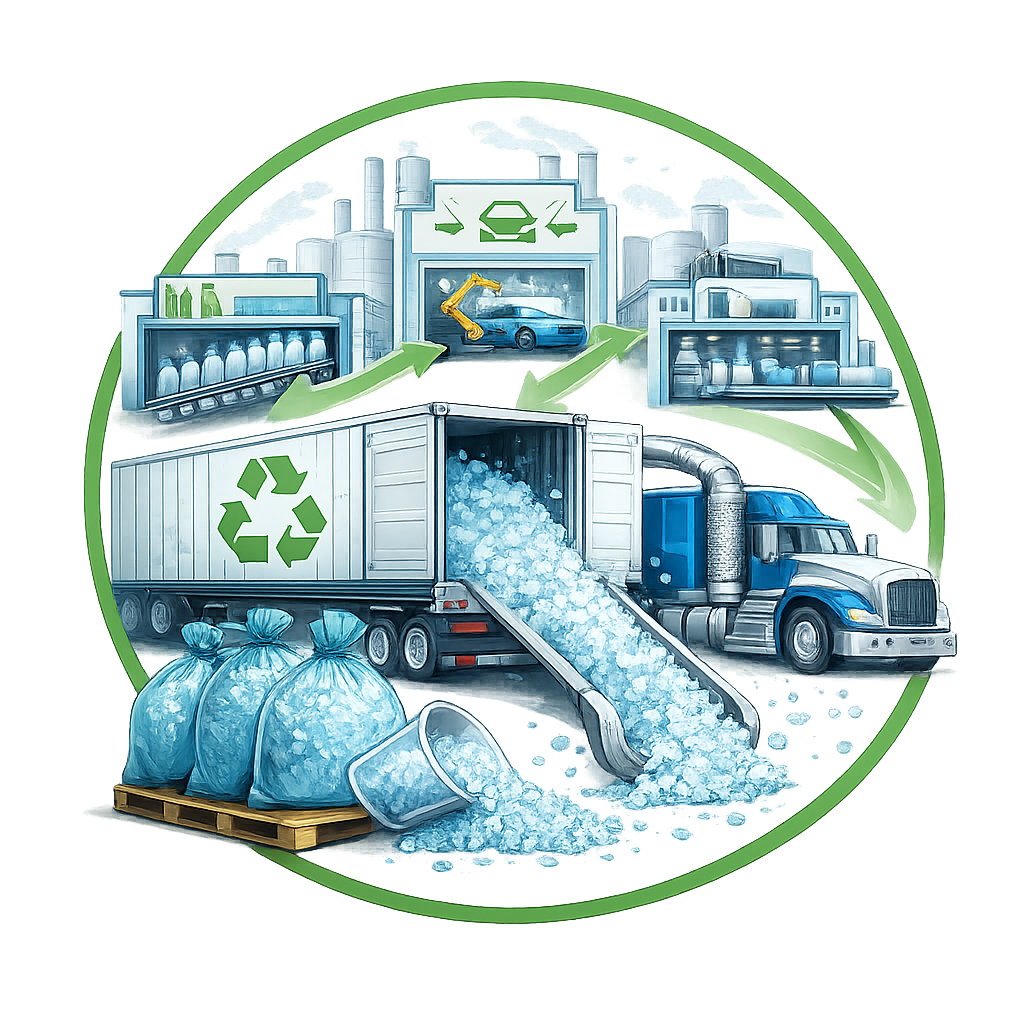 Recyclate supply for industry